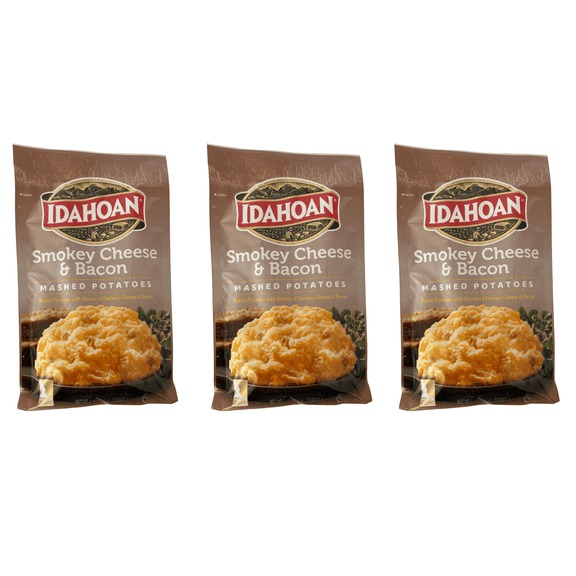 (3 pack) Idahoan Smokey Cheese & Bacon Mashed Potatoes, 4 oz
