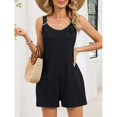thumbnail image 2 of JFGHDG Petite Jumpsuits for Women Summer adjustable Sleeveless Short Overalls Rompers with Pockets 2026 Black M, 2 of 9