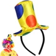 thumbnail image 1 of Diadema de bufón, sombrero de payaso, diadema, disfraz de carnaval, divertidos accesorios de actuación, tocado de payaso para adultos y niños, 1 of 7