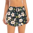 thumbnail image 2 of Sigee Flowers for Women's Athletic Shorts High Waisted Running Shorts Pocket Sporty Short Gym Elastic Workout ShortsMedium, 2 of 9
