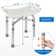 thumbnail image 2 of Banco de ducha con asiento ajustable para baño y bañera, soporte para 500 lb, 2 of 6