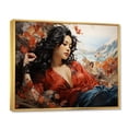 thumbnail image 2 of Designart "Ukiyoe Dreams Reverie of a Woman in Japon Art I" Japanese Floater Framed Wall Art Living Room, 2 of 7