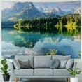 thumbnail image 4 of PRATYUS  Lake Mountain Scenery Tapestry Wall Hanging, Nature Forest Plant Trees Pictures Art Wall Tapestries Blanket for Bedroom Living Room Dorm Decor Painting, 4 of 6