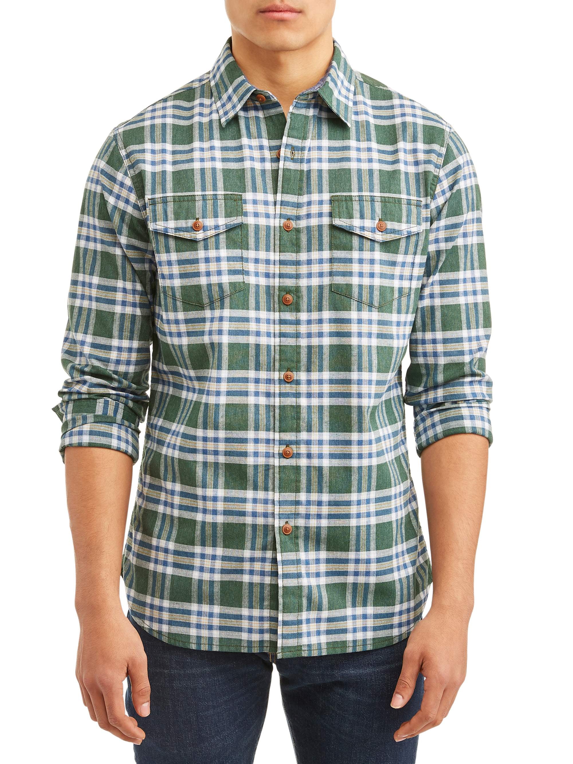 Lee Men's Long Sleeve Plaid Poplin Woven, Available up to size 2XL ...