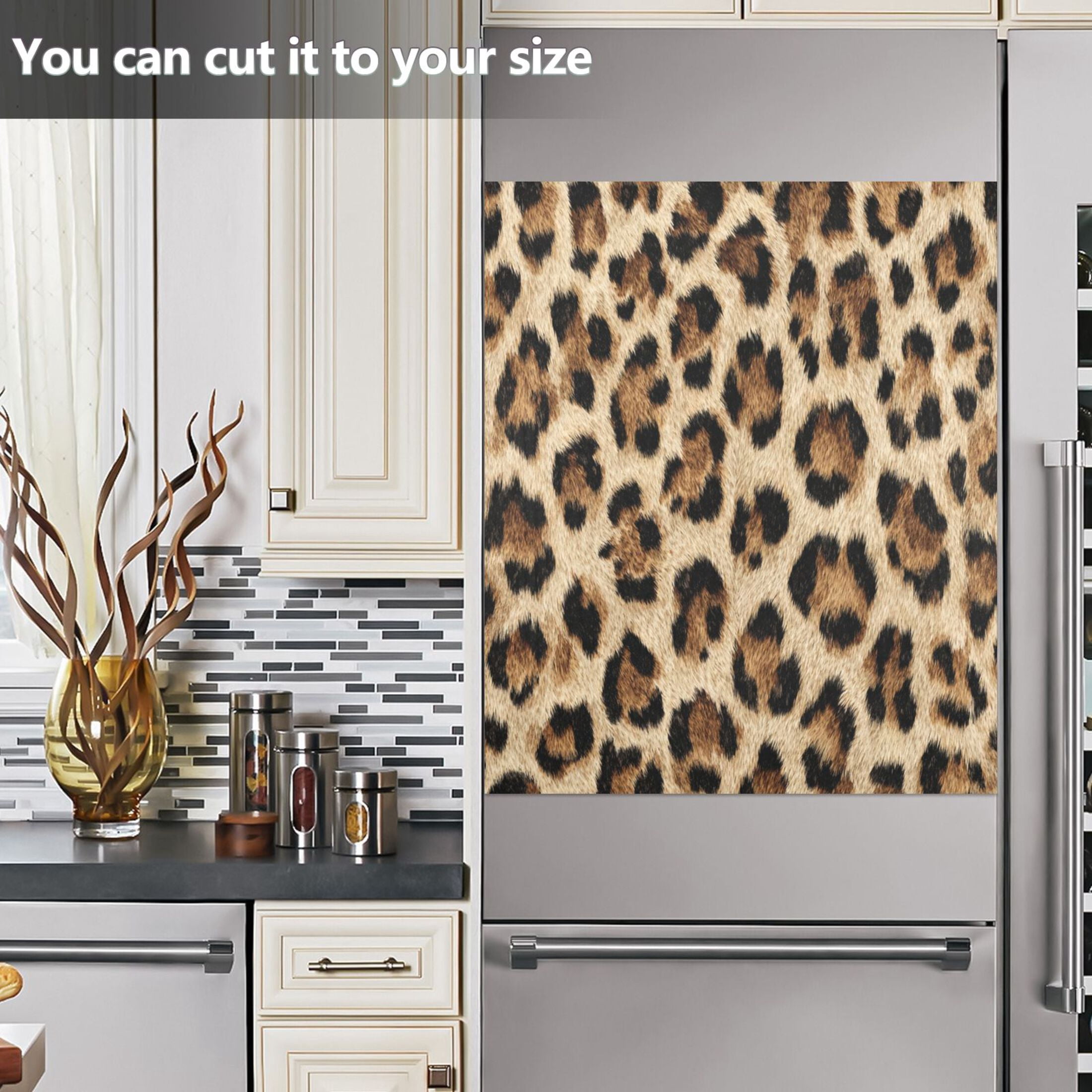 Dishwasher Sticker Magnetic Dishwasher Sticker Magnetic Decorative Sticker Refrigerator Sticker Dishwasher Decorative Stickers Leopard Pattern