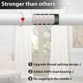 thumbnail image 5 of OLIYNEDY White Curtain Rods for Windows 28 to 144", 5/8 Inch Adjustable Single Curtain Rod for Bedroom Windows Drapery Rods With Brackets, 5 of 7