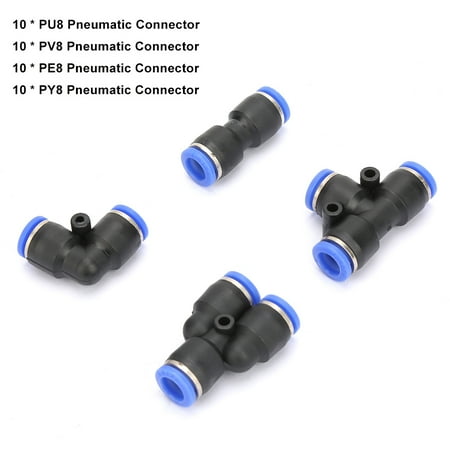 

Pneumatic Connector High Pressure Small Plastic Pneumatic Connector Durable Practical Convenient For 1.32Mpa Plastic 40Pcs