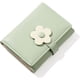 thumbnail image 1 of Cartera linda para niñas y mujeres, mini billetera pequeña de tres pliegues, de cuero PU, con bolsillo para efectivo, tarjetero, monedero con ventana (verde, flor), 1 of 5