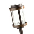thumbnail image 6 of Fusion Solar Stake Light with Crackle Glass Lens, Bronze/Woodgrain (4 Pack), 6 of 7