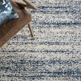 thumbnail image 6 of SAFAVIEH Hudson Jaden Striped Shag Area Rug, Ivory/Navy, 8' x 8' Round, 6 of 11