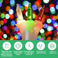 thumbnail image 6 of Tupkee Shimmering Twinkle Window Icicle Lights - 3 Feet 0.91 m, 50 Red, Green & Clear Incandescent Christmas Indoor Outdoor Random Twinkle Icicle Lights - 8 of 50 Lights Twinkle, 6 of 7