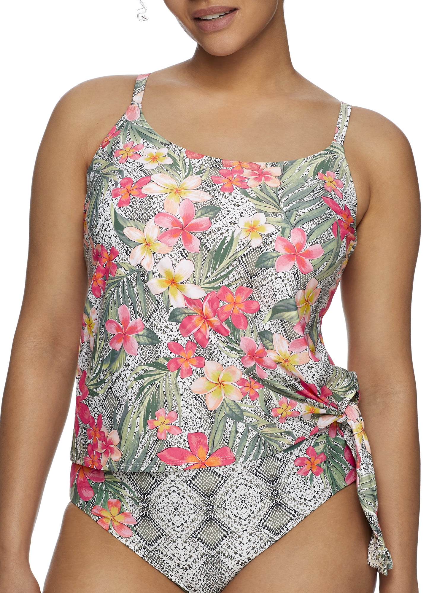 Coco Reef Womens Monaco Stella Side Tie Underwire Tankini Top C-DD