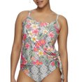 thumbnail image 1 of Coco Reef Womens Monaco Stella Side Tie Underwire Tankini Top C-DD Cups Style-U68467 Swimsuit, 1 of 2