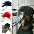 thumbnail image 2 of Fisherman Cap+Protective Face Shield Saliva-proof Dust-proof Mask Sun Visor Hats, 2 of 4