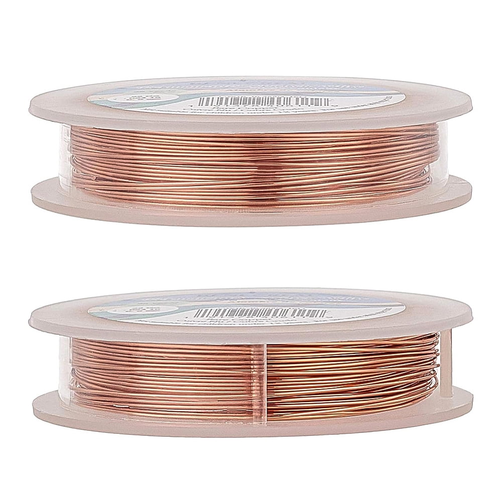 Round Copper Wire for Jewelry Making Long-Lasting Plated Raw(Unplated) 18-28 Gauge 0.3-1mm 3 rolls/set