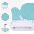 thumbnail image 6 of Unique Bargains 2pcs Soft Silicone Heat-Resistant Oven Mitts Cyan 13.4" x 7.3", 6 of 7