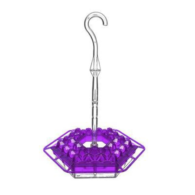 Alimentador de aves, árbol, hexágono, bandeja de alimentación para aves al aire libre, plato colgante de plástico para alimentación de animales, morado seitruly HA005864-02