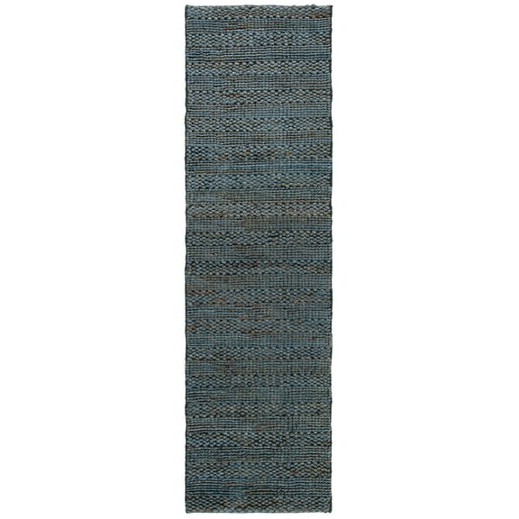 SAFAVIEH Natural Fiber Henrika Geometric Runner Rug, Grey, 2'3" x 14'