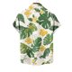 thumbnail image 4 of Mens Casual Manga Corta Botón Abajo Camisas Turndown Cuello Hawaii Impresión Botón Camisa Cardigan, 4 of 5