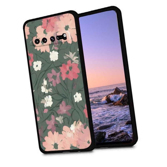 Compatible with Samsung Galaxy S10 Phone Case, Floral-23 Case Men Women, Flexible Silicone Shockproof Case for Samsung Galaxy S10