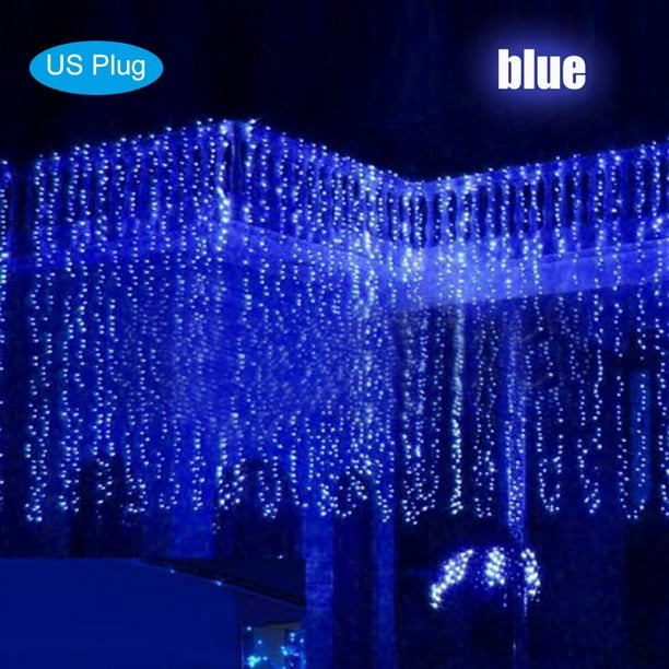 3x3 mètres 300 LED cordes lumière rideau lumineux AC 110-240V lumière de  Noël décoration de la maison éclairage 