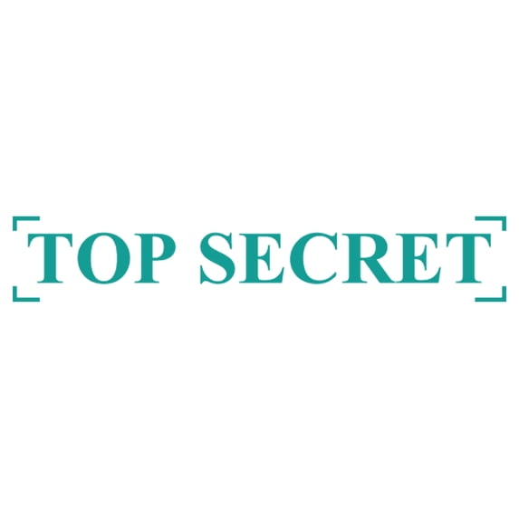 Printtoo Top Secret Self Inking Rubber Stamp Pre-Inked Office Stamp- Home Office Business Stationery, Green- 42 x 9 mm
