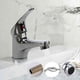thumbnail image 3 of Basin Taps Bathroom Mixer Faucet Hot and Cold Mixer Tap Chrome Plated Solid Brass Lavatory Bathroom Vanity Sink Faucet for Bathroom Kitchen Cloakroom, 3 of 5