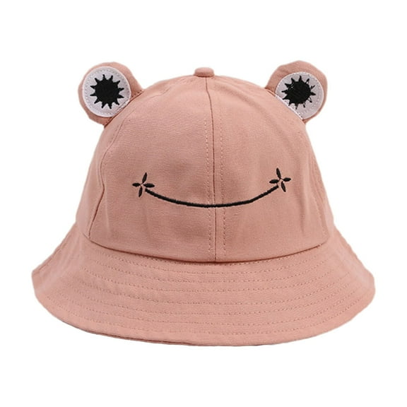 Mightlink Cute Frog Design Sun Fisherman Hat Children Adults Outdoor Bucket Cap