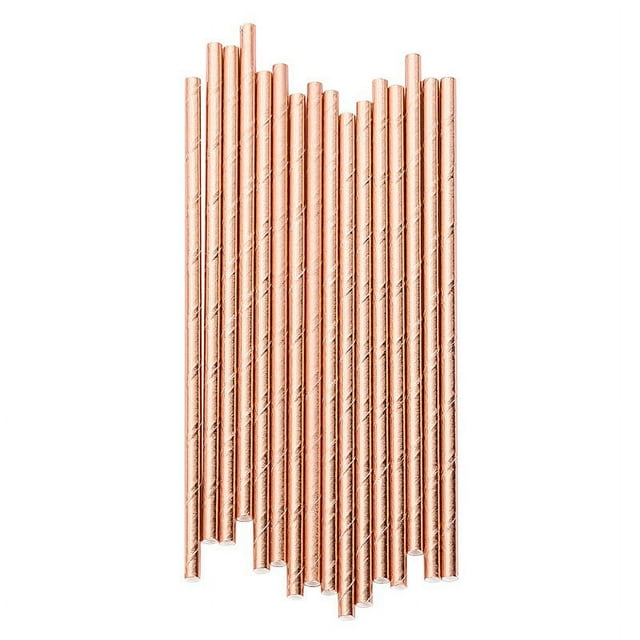 Party Foil Gold 100Pcs Rose Drinking Disposable Paper Holiday Kitchen,Dining & Bar