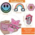 thumbnail image 3 of 30 Pieces Pink Series Embroidered Iron on Patches Cute Smiley Heart Star Rainbow Repair Decorative Patch Sewing Appliques for Clothes Dress Hats Jeans Backpacks DIY Accessories, 3 of 7