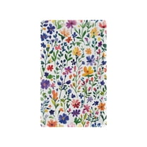 Yayeee Blank Wall Plate Cover 1-Gang 4.5"x2.7" Home Unused Decorative Outlet, Green Wildflower Pattern