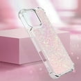thumbnail image 6 of Case for iPhone 16 Pro Case Glitter Liquid Cute Clear,Sparkle Floating Quicksand Shockproof Protective Bumper Soft TPU Phone Case for iPhone 16 Pro 6.3 inch Star Pink YB, 6 of 14