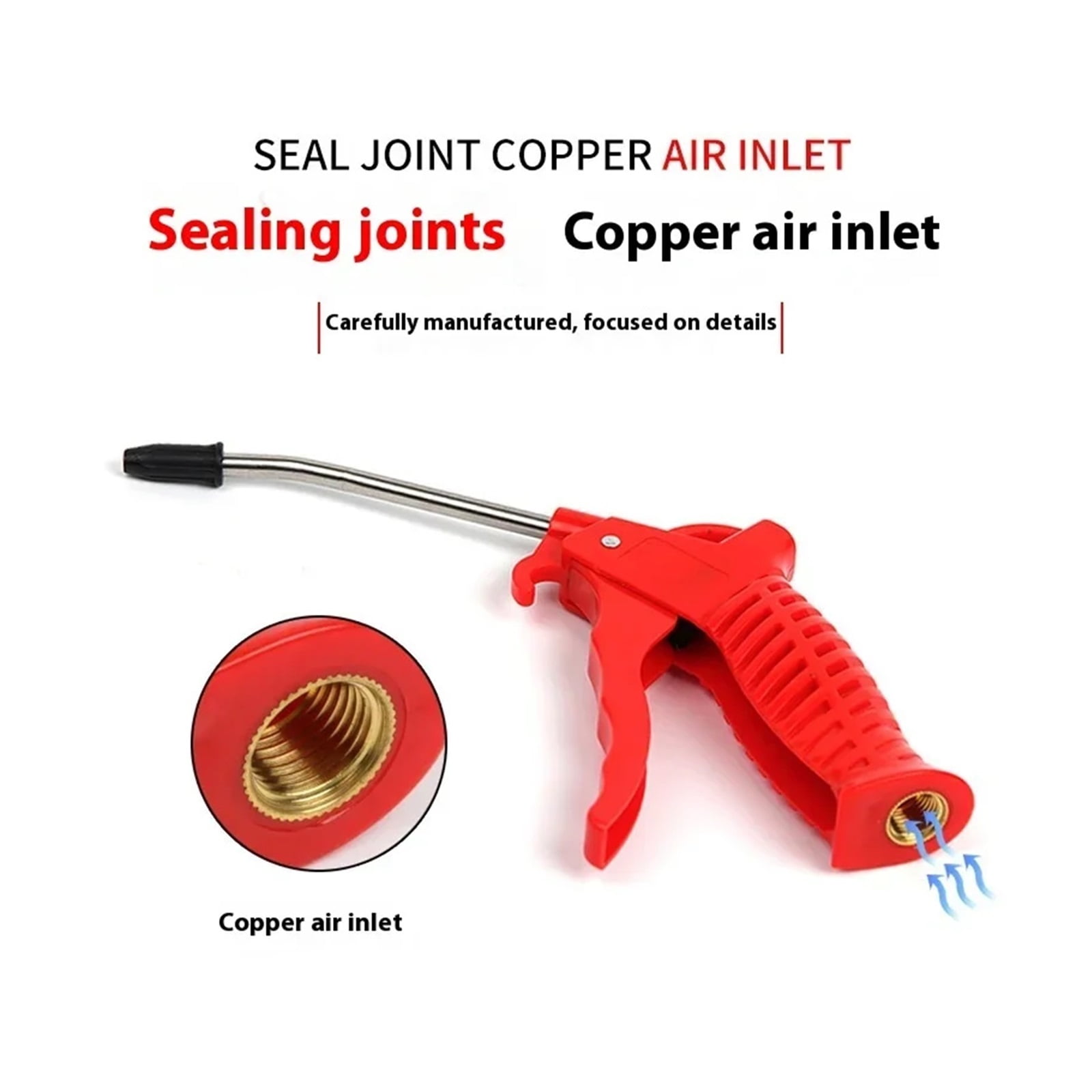Air Blow Guns Pneumatic Dust Blowing Gun Air Pump Extended Nozzles High Pressure Dust Blowing Tool Air Duster Cleaning Tool ,Flexible