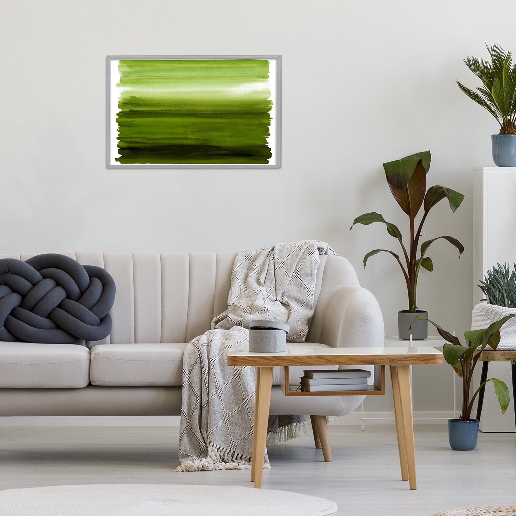 Stupell Industries Ombre Green Gradient Gray Framed Giclee Art, design by Allie Corbin