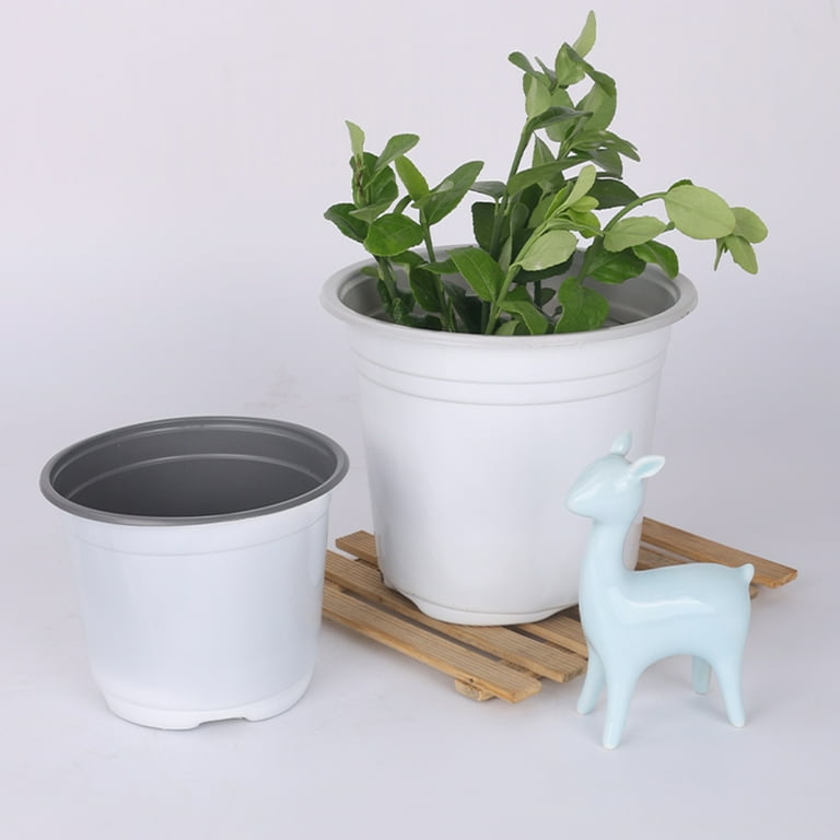 NZND Plastic Pots for Indoor/Outdoor Plants, Garden Seedling Nursery  Planter, 1/2.2/3.2 Gallon, White - Walmart.com