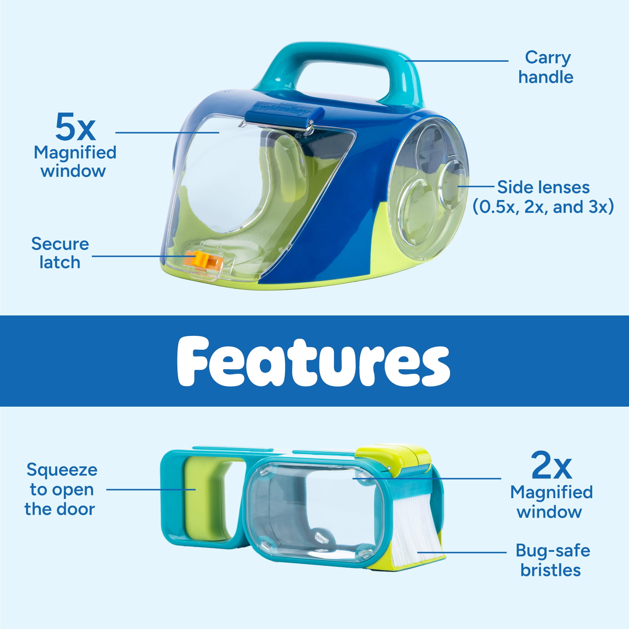 Educational Insights GeoSafari Bugservatory, Bug Catcher and Viewer Set for Kids Ages 5+