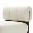 thumbnail image 6 of LuxenHome Upholstered White Modern Armless Accent Chair, 6 of 10