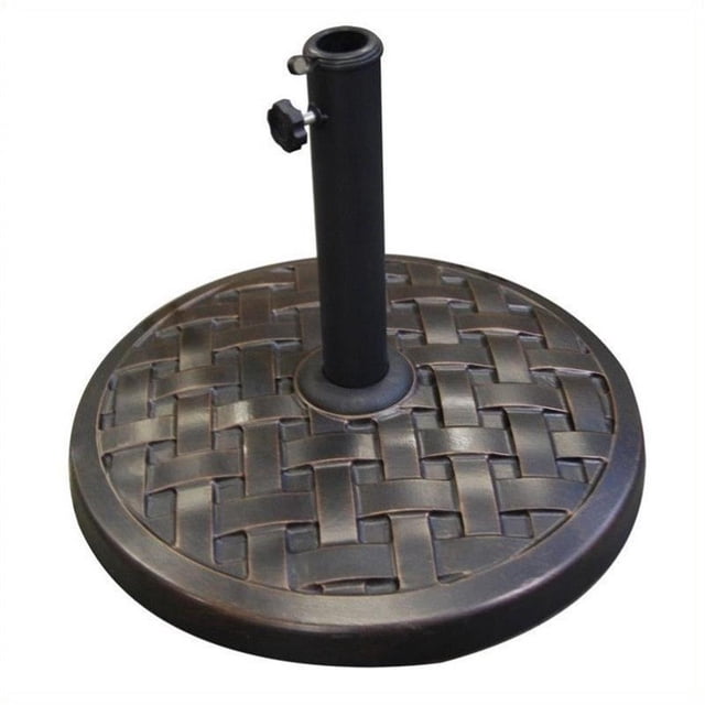 Pemberly Row Round Umbrella Base in Antique Bronze
