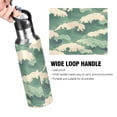 thumbnail image 4 of Yayeee 20oz Insulated Water Bottle Double Wall Stainless Steel with Flip Straw Lid, Green Wave Pattern, 4 of 7