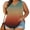 Coffee, variant on Ladies' Plus Size V Neck Sleeveless Tank Top Ombre Gradient Print Casual Summer Blouse Wine