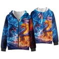 thumbnail image 4 of Uorisanigo Zip Up Hoodies Sweatshirt for Children Casual Long Sleeve Hooded Sweatshirts Lightning Fire Dragon Pullover Shirts with Pockets Spring Autumn Fashion Clothes, 4 of 7