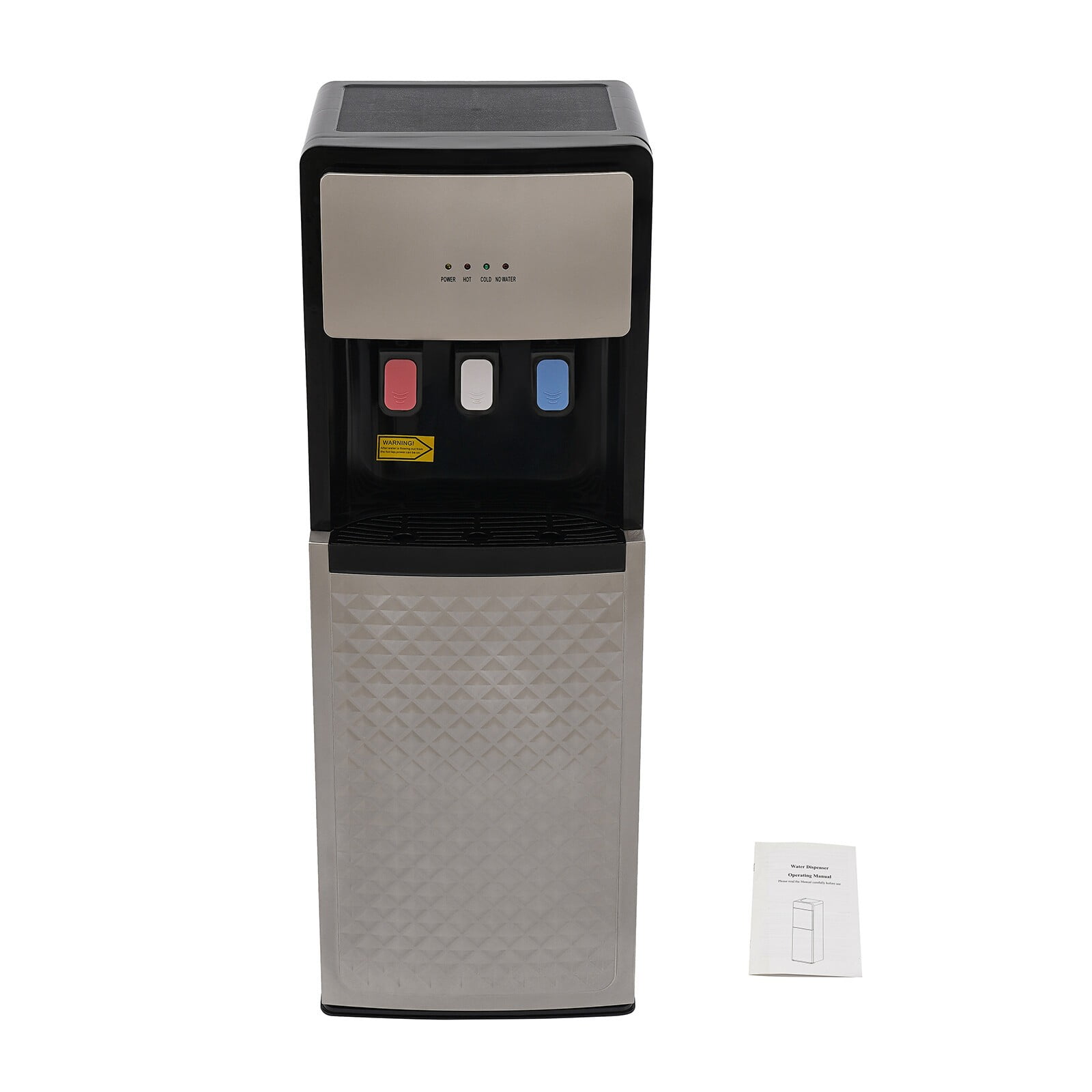 Bottom Loading Water Dispenser, 3-Temperature Hot & Cold Water Cooler with 1.32Gal/H Heating & 0.53Gal/H Cooling,Home & Office Water Fountain Dispenser with Leakproof Drip Tray