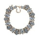 thumbnail image 3 of Collar de diamantes de imitación, gargantilla vintage de cadena gruesa, artesanía, regalo de San Valentín moderno. Azul claro, 3 of 9