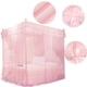 thumbnail image 1 of Malla de mosquitero de Malla Rectangular Princesa de Lujo 3 Aberturas Laterales Poste Cama Cortina Pabellón de Malla de mosquitera para el Dormitorio(150 * 200 * 200-Rosado) Cortinas cónicas Higoodz Necesidades diarias, 1 of 7