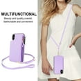 thumbnail image 2 of Wallet Case for Apple iPhone XS/ iPhone X, with Crossbody Shoulder Strap & Hand Wrist Cards Holder Zipper Pocket Stand Feature Full Protective Shockpoof Phone Case for iPhone XS/X, Lightpurple, 2 of 7