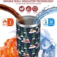 thumbnail image 3 of Christmas 30oz Handheld Travel Tumbler with Handle – Double Wall Stainless Steel Insulated Cup, Flip Straw Lid, Leak-Proof & BPA-Free for Hot and Cold Drinks – Durable Coffee & Juice Mug Black, 3 of 7