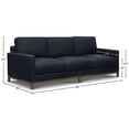 thumbnail image 6 of GTR Leather Monterrey 90" Wide Upholstered Sofa, Napa Admiral, 6 of 9