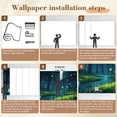 thumbnail image 5 of Wallpaper Magical Forest Glowing Butterflies Fireflies by Stream Peel and Stick Wall Murals 100"H x 144"W Removable PVC Wall Paper Self-Adhesive Wall Paintings Art Decor for Bedroom Living Room, 5 of 7