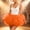 Orange, variant on QSAWXQZ Women Tutu Skirt High Waist Elastic Waisted Pleated Tulle Dress up Skirt Party Free Size
