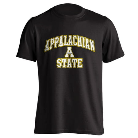 Appalachian State University ASU Mountianeers Arch Mascot Black Short Sleeve T-Shirt
